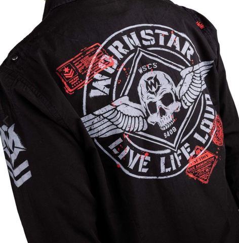 Wornstar | Рубашка мужская BATTALION SHIRT W141 принт на спине