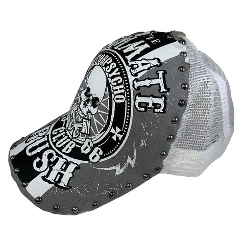 Rush Couture | Бейсболка мужская MOTORPSYCHO CLUB SNAP HAT Grey RC169 левый бок