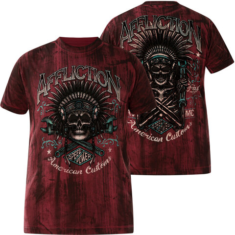 Affliction | Футболка мужская AC Native Wrench A25079 перед и сзади