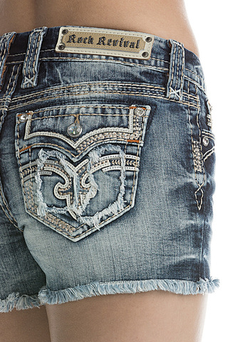 Rock Revival | Шорты женские джинсовые VIEN H206 SKINNY CUT JEAN RP9368H206 задний карман