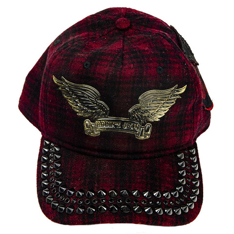 Robin's Jean | Бейсболка мужская CAP WITH GARNET SW &amp; BLK SPIKES SP перед