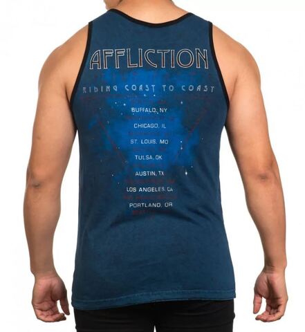 Affliction | Майка двусторонняя мужская EAGLE MOTORS A25807 сзади