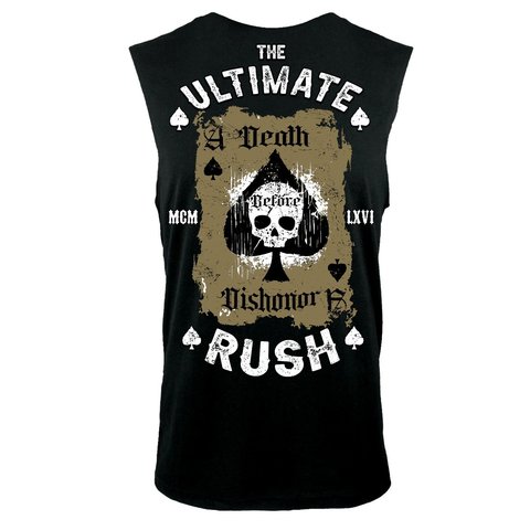 Rush Couture | Майка DEATH BEFORE DISHONOR GOLD SLEEVELESS Black спина