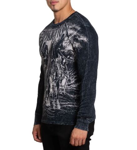 Affliction | Пуловер мужской Black Night LS Thermal A26848 слева