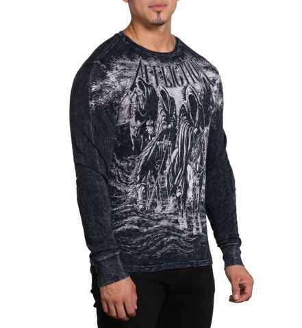 Affliction | Пуловер мужской Black Night LS Thermal A26848 справа