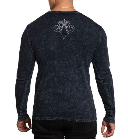 Affliction | Пуловер мужской Black Night LS Thermal A26848 сзади