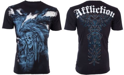 Affliction | Футболка мужская Great Warrior A614BL перед и спина