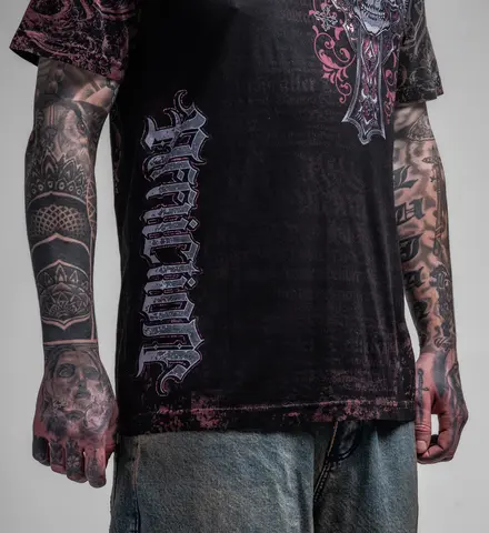 Affliction | Футболка мужская Divine Grave Tee A27325 принт справа