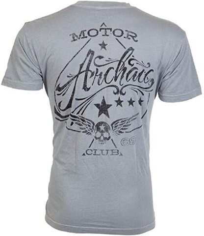 Archaic | Футболка мужская Nation Silver Grey AM1704SGR от Affliction спина