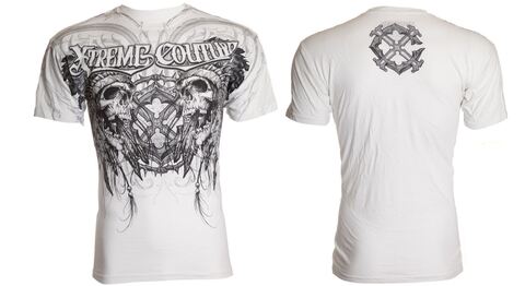 Xtreme Couture | Футболка мужская Destiny White X792WH от Affliction перед и сзади
