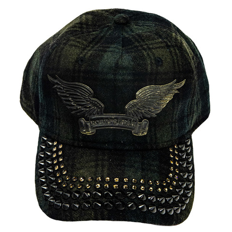 Robin's Jean | Бейсболка мужская GREEN CAP WITH SPIKES CAP1070-B478-2 спереди