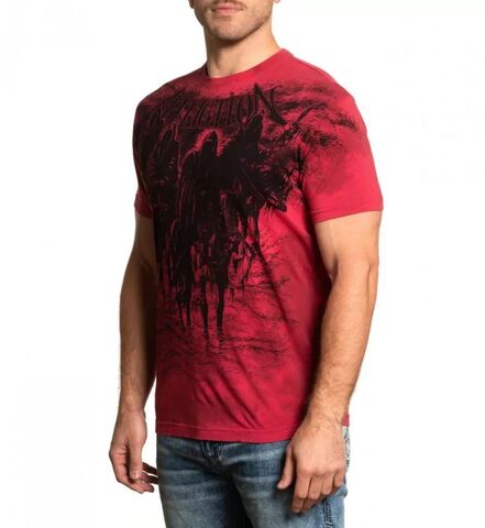 Affliction | Футболка мужская Black Night MARS RED TEA A26067 слева