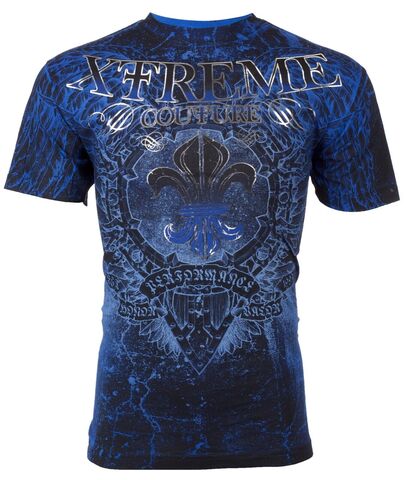 Xtreme Couture | Футболка мужская HONORABLE Navy Blue X1159 от Affliction перед