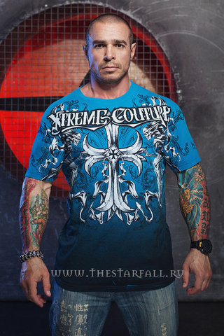 Xtreme Couture | Футболка мужская Follow X1042 от Affliction перед на модели