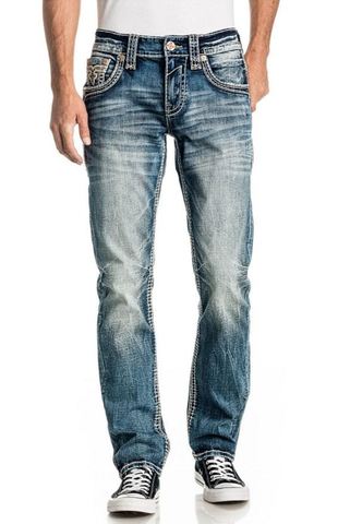 Rock Revival | Джинсы мужские BALTIC A201 ALT STRAIGHT RP2403A201 со швами перед