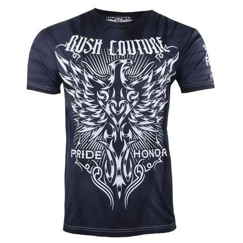 Rush Couture | Футболка мужская TRIBAL EAGLE BLACK RC154 перед
