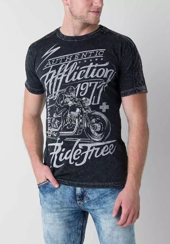 Affliction | Футболка мужская American Customs Ride Free A13154 перед