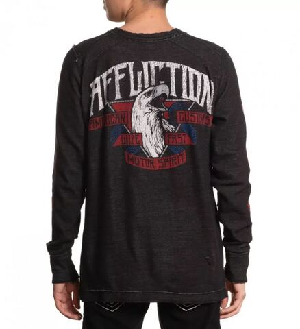 Affliction | Пуловер двусторонний мужской ETHEREAL MIST LS Thermal A26817 обратная сторона сзади
