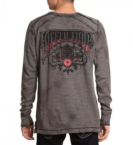 Affliction | Пуловер двусторонний мужской ETHEREAL MIST LS Thermal A26817 спина