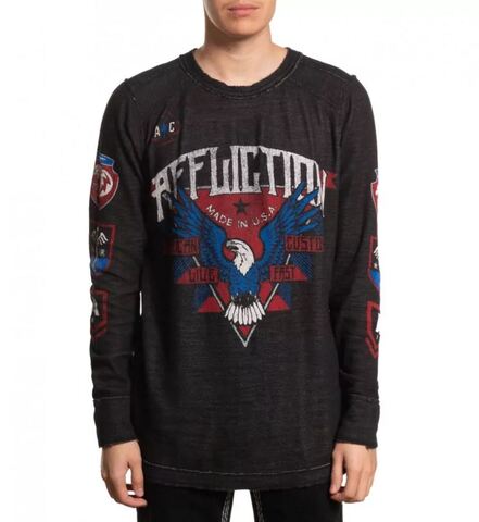 Affliction | Пуловер двусторонний мужской ETHEREAL MIST LS Thermal A26817 обратная сторона перед