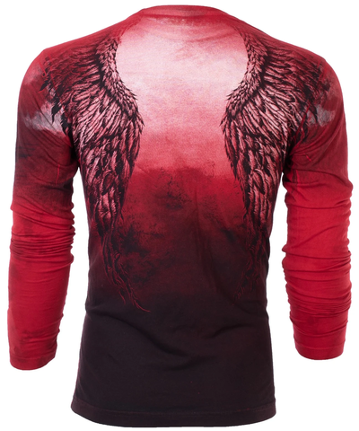 Affliction | Футболка лонгслив мужская UPWARD Red A19652 сзади