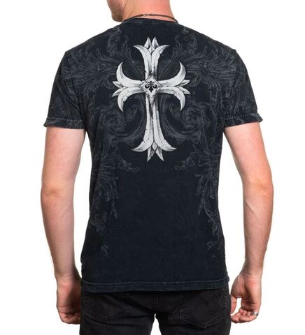 Affliction | Футболка мужская Jump Tee Black A25876 сзади
