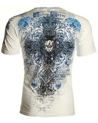 Archaic | Футболка мужская FORTIORI White AM504W от Affliction спина