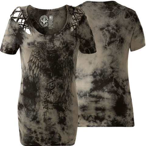 Affliction | Футболка женская Highway Rebel AW22730 перед и спина