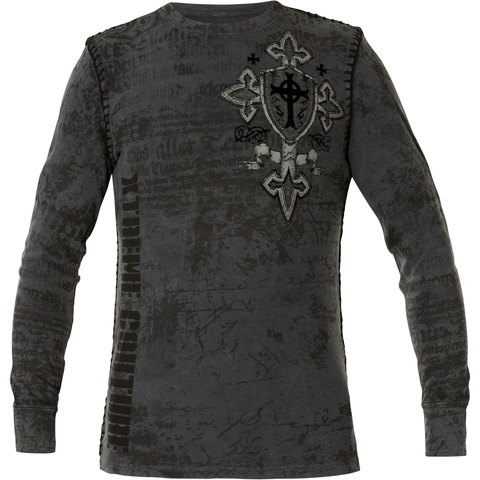 Xtreme Couture | Пуловер мужской PRO FAITH X1850I от Affliction серый перед