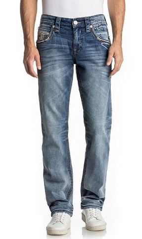Rock Revival | Джинсы мужские FERMIN J207 STRAIGHT RP2293J207 синие сзади