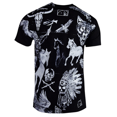 The Saints Sinphony | Футболка мужская MULTI IMAGE WASH RED BIRD BLACK TS3432 спина