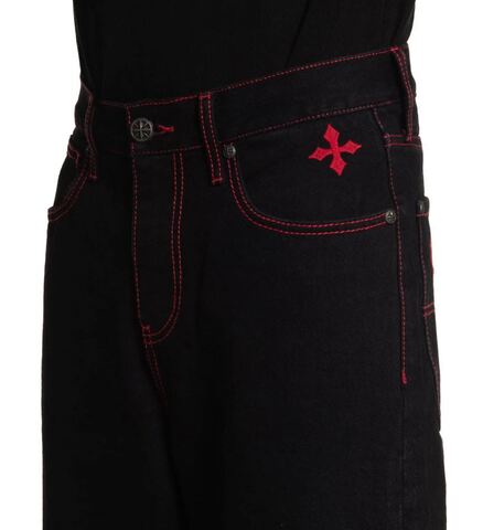 Affliction | Джинсы мужские Wide Leg Wings Jeans 110WL209 вышивка передний карман