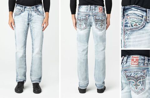 Rock Revival | Джинсы NEILLY J210 STRAIGHT RP2289J210 перед и сзади