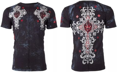 Xtreme Couture | Футболка мужская Lost Squadron X1222 от Affliction перед и сзади