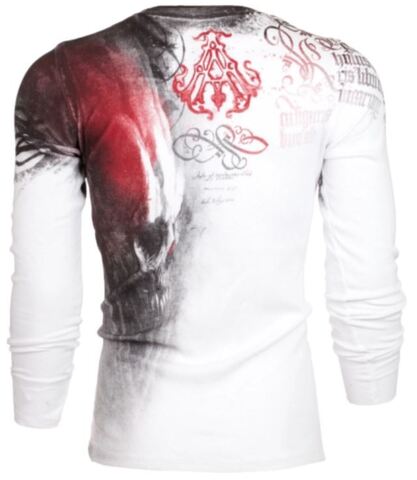 Archaic | Пуловер мужской Nightwatcher White Black Red AM1791WBLR от Affliction спина