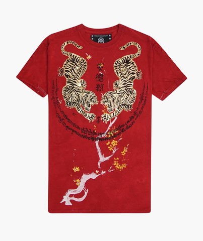 The Saints Sinphony | Футболка мужская MIRRORED TIGERS RED TS2983 перед