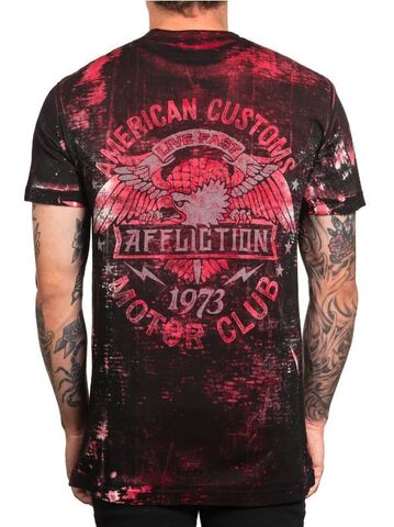 Affliction | Футболка мужская AC EAGLE MOTORS A25599 сзади