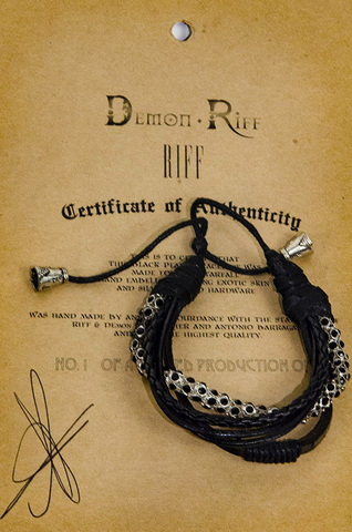 Demon Riff | Браслет кожаный мужской DR0006 с сертификатом