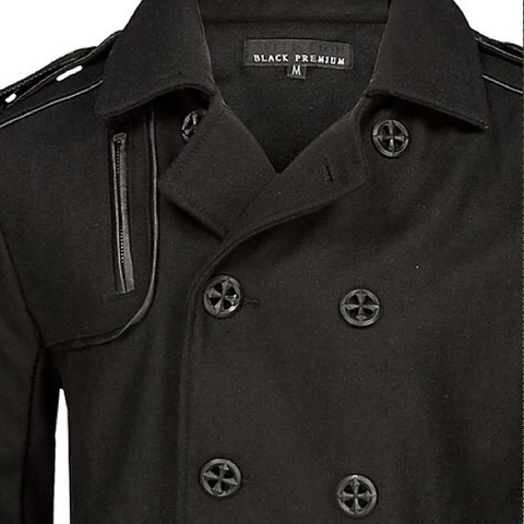 Affliction | Пальто мужское Black Premium Inception Coat 10OW465B передний карман