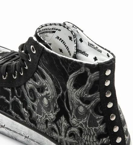 Affliction | Кеды Natural Rot Hi-Top Shoe A30796 принт справа