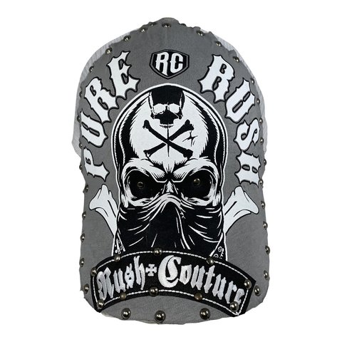 Rush Couture | Бейсболка PURE RUSH SNAP HAT Grey с черепом