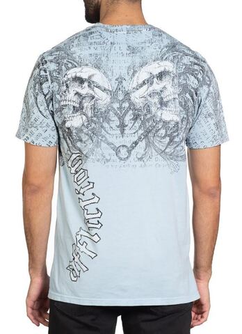 Affliction | Футболка мужская COLLAPSE SKY BLUE A26368 сзади