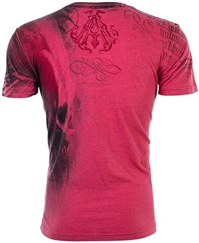 Archaic | Футболка мужская Nightwatcher Red Heather AM1791RH от Affliction спина