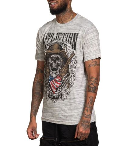 Affliction | Футболка мужская Smoking Barrels Tee A26338 слева