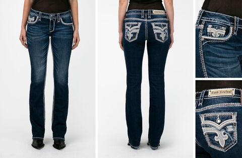 Rock Revival | Джинсы женские SOULINE B202 BOOT RP2875B202 перед сзади и детали