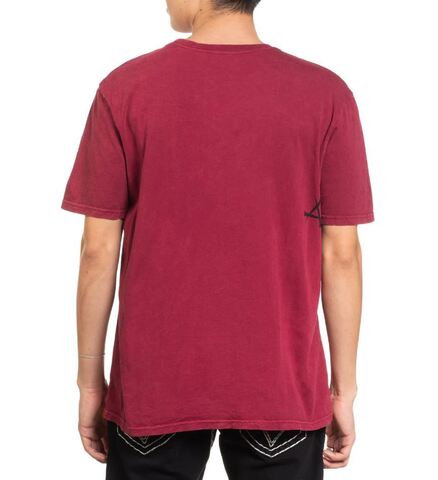 Affliction | Футболка мужская River Styx Tee BURGANDY LAVA WASH A25885BU сзади