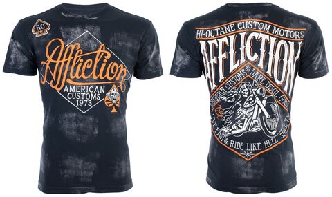 Affliction | Футболка мужская SIDECAR A10409 перед и спина