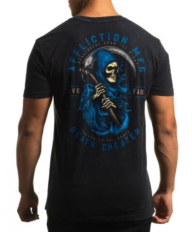 Affliction | Футболка мужская GRAVE TAKERS A24160 сзади