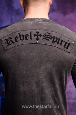 Rebel Spirit | Мужская футболка лонгслив LSK110751 принт на спине