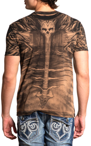 Xtreme Couture | Футболка мужская Charred Remains X1928 от Affliction спина на модели